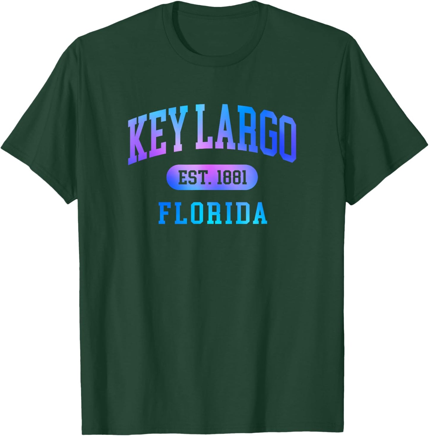 Key Largo Florida Souvenir Vacation Colorful Girls T-Shirt - T-Shirt | Forest