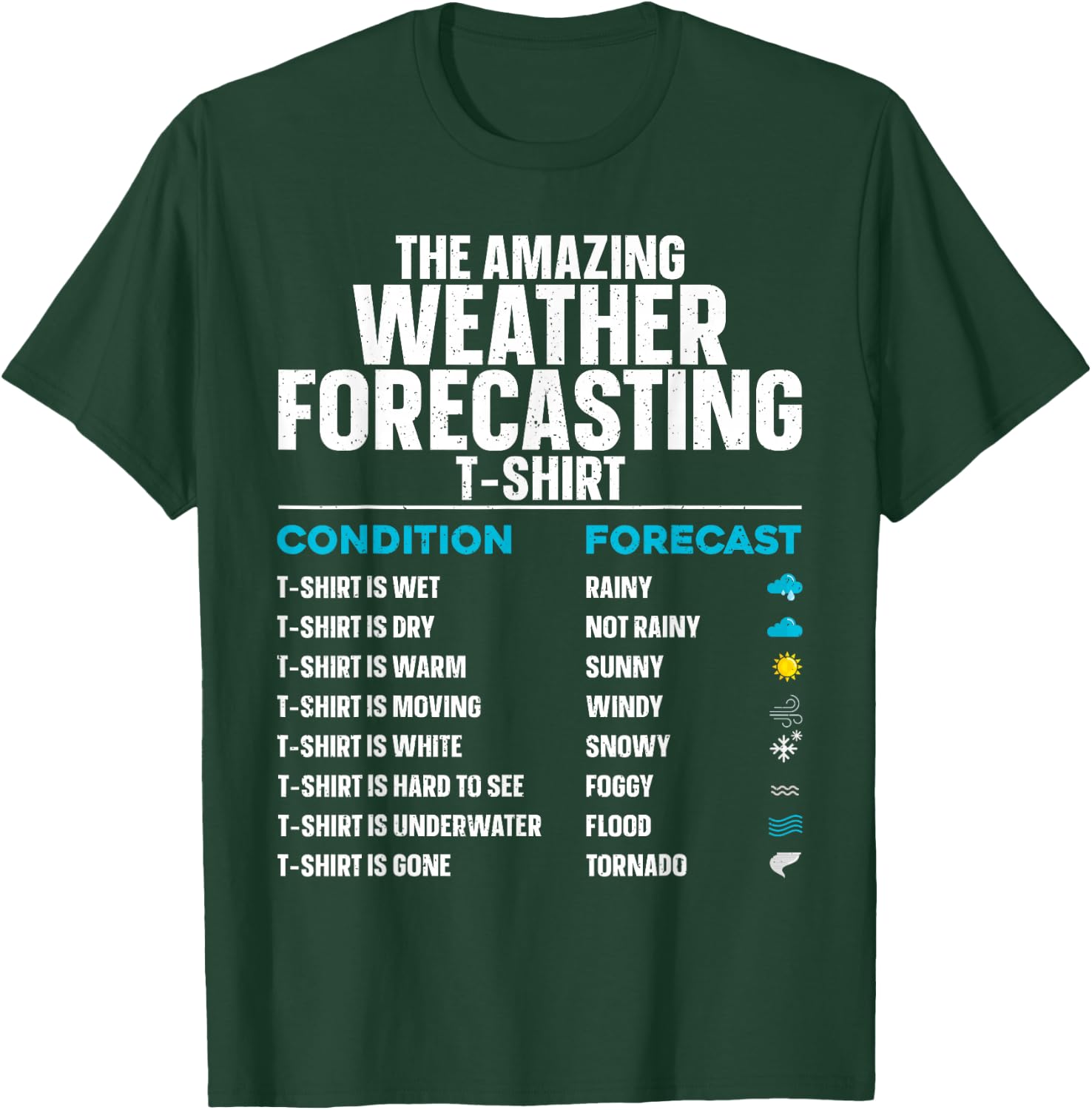 Cool Weather Forecasting Art Women Cloud Meteorology T-Shirt - T-Shirt | Forest