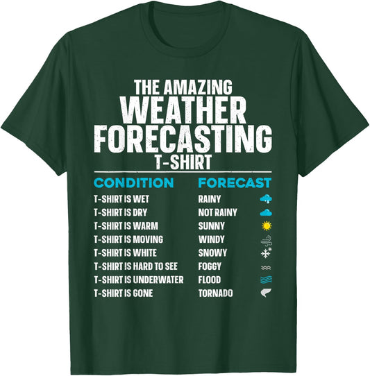 Cool Weather Forecasting Art Women Cloud Meteorology T-Shirt - T-Shirt | Forest