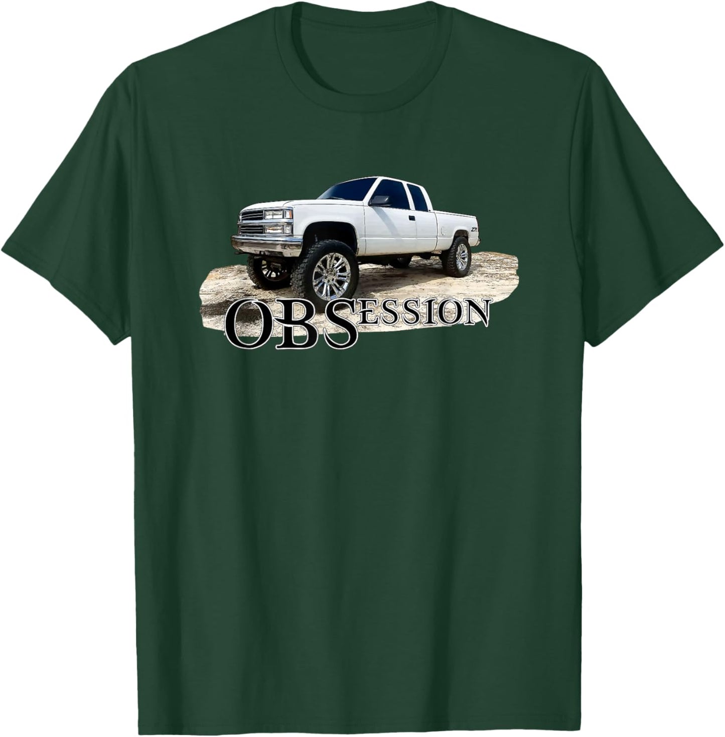 OBS Truck Obsession Lifted 1500 Classic Car Enthusiast T-Shirt - T-Shirt | Forest