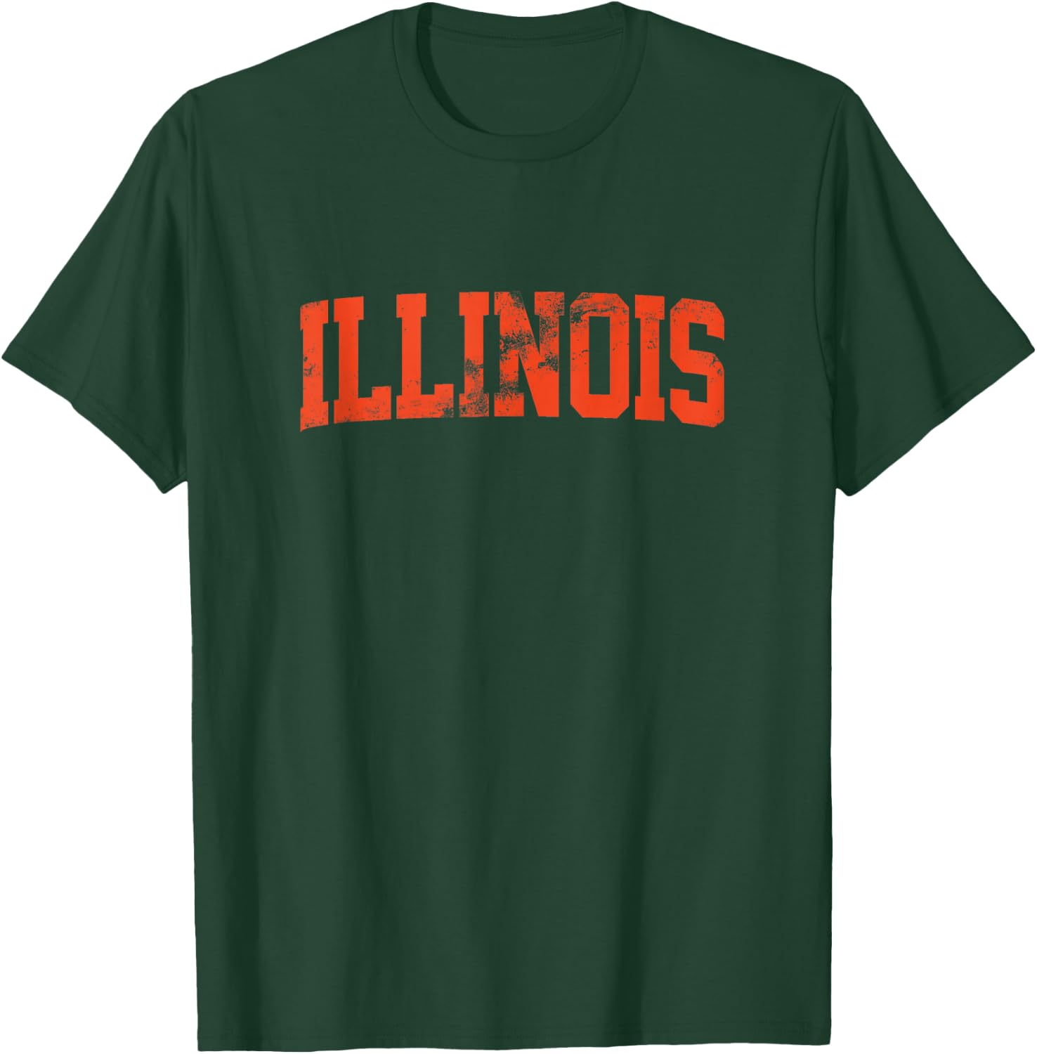 Retro Illinois IL Souvenir Vintage Illinois Orange Throwback T-Shirt - T-Shirt | Forest