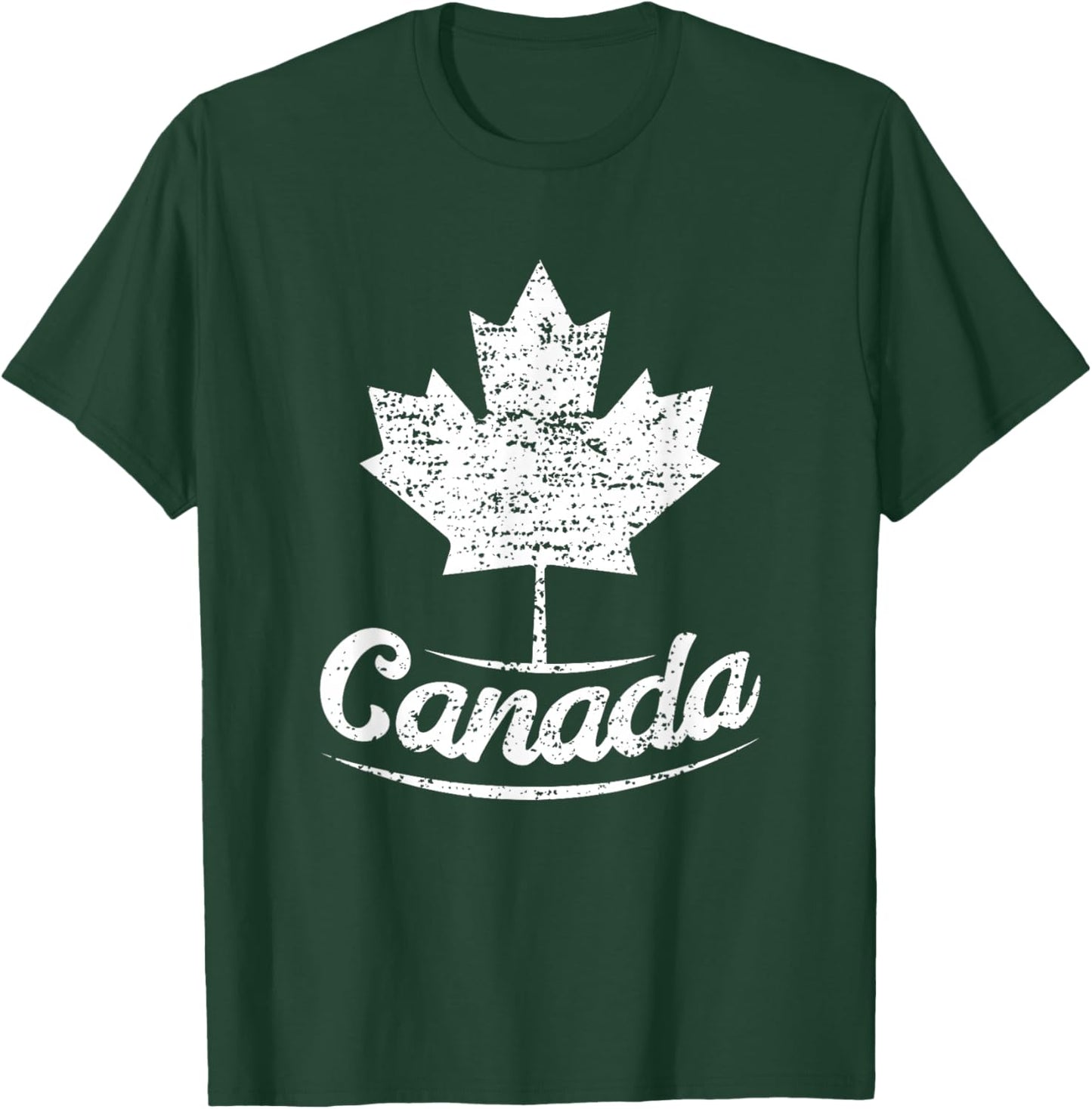 Vintage Canada Flag Canadian Flag Maple Leaf Small T-Shirt - T-Shirt | Forest
