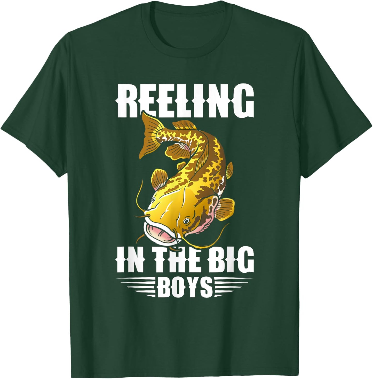 Flathead Catfish Hunting Catfishing Dad Catfish Hunter T-Shirt - T-Shirt | Forest