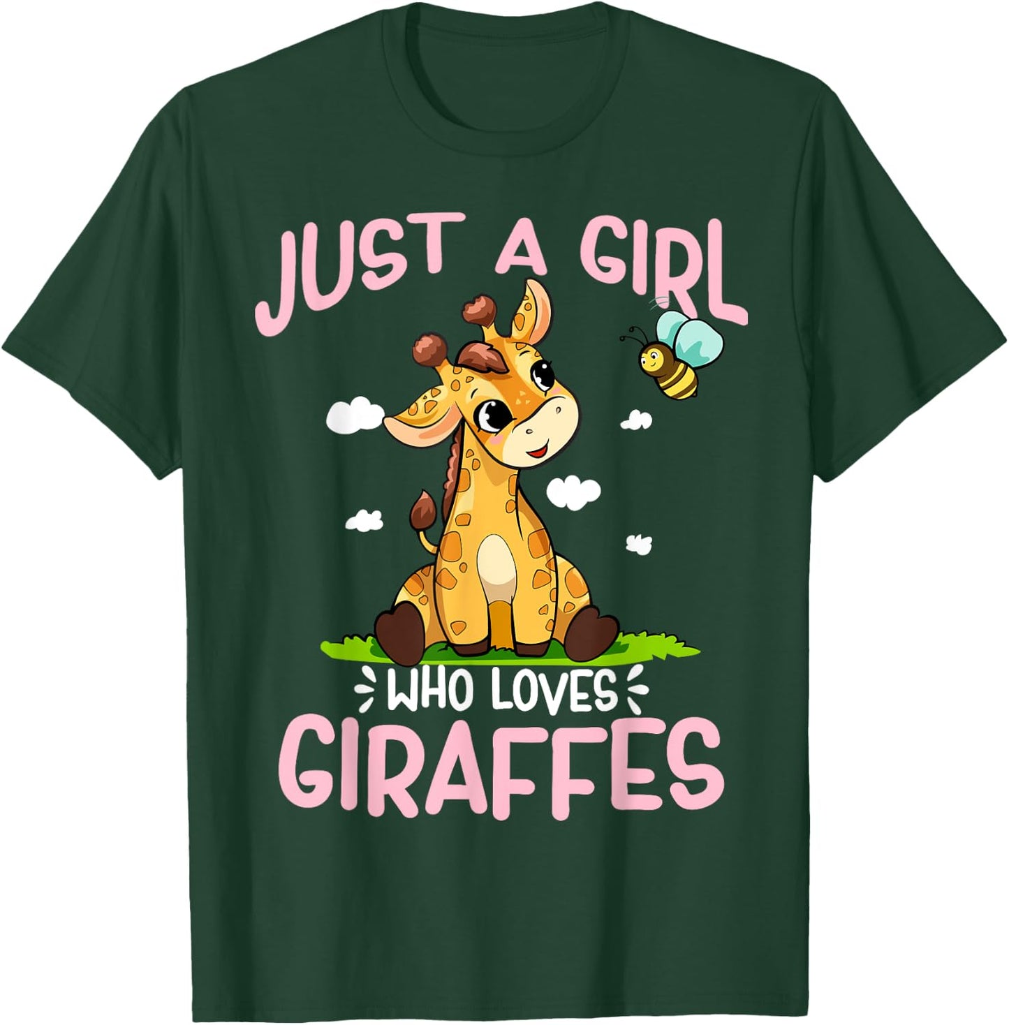 Just A Girl Who Loves Giraffes Cute Baby Giraffe T-Shirt - T-Shirt | Forest