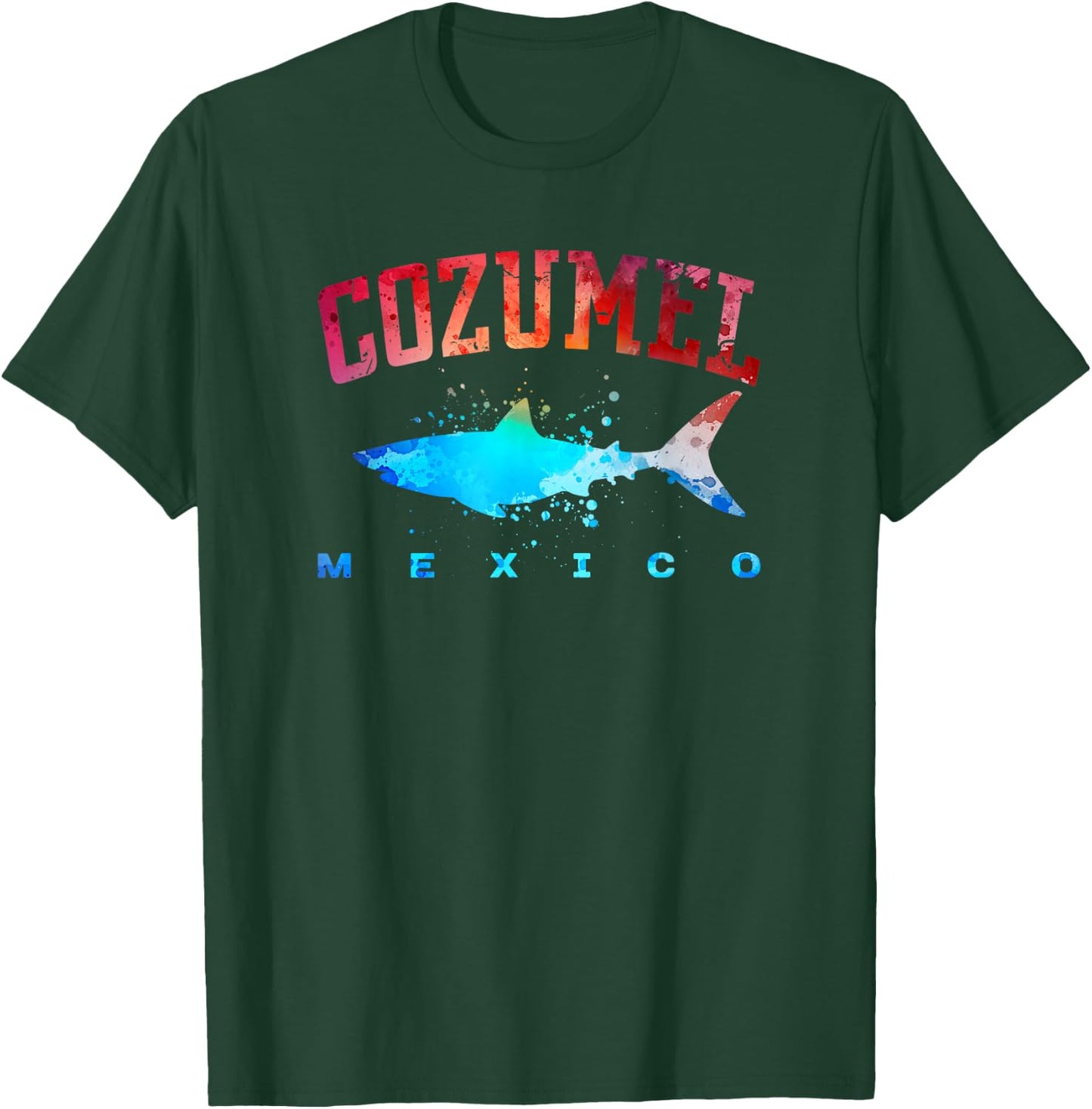 COZUMEL MEXICO Beach Vacation Great White Shark Art Vintage T-Shirt - T-Shirt | Forest