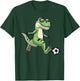 T-Rex Playing Soccer Dinosaur Soccer Player T-Shirt - T-Shirt | Forest