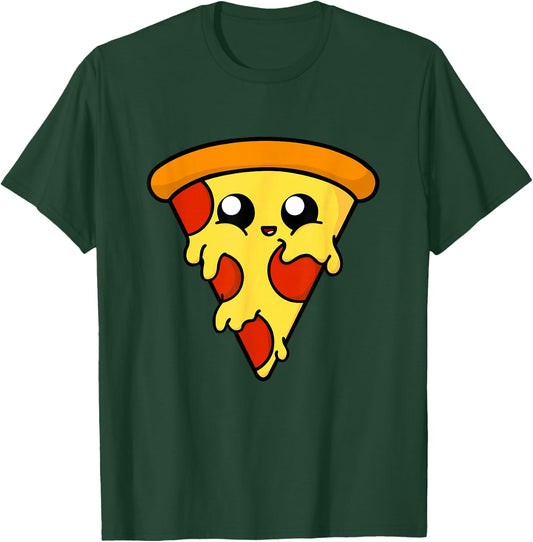 Cute Pizza T Shirt Gift Boys Girls Women Men T-Shirt - T-Shirt | Forest
