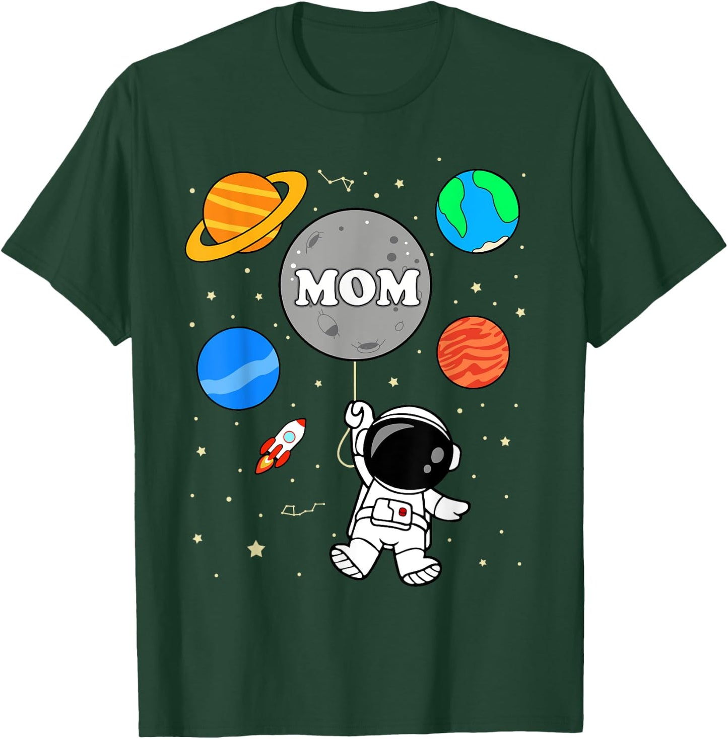 Mom Outer Space Birthday Party Family kids T-Shirt - T-Shirt | Forest