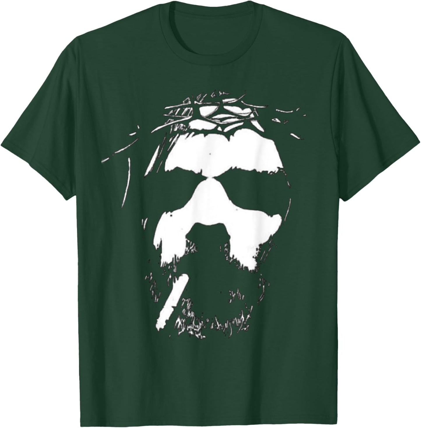 Vintage Jesus Smoking - Dark Style Art - God - Religion T-Shirt - T-Shirt | Forest