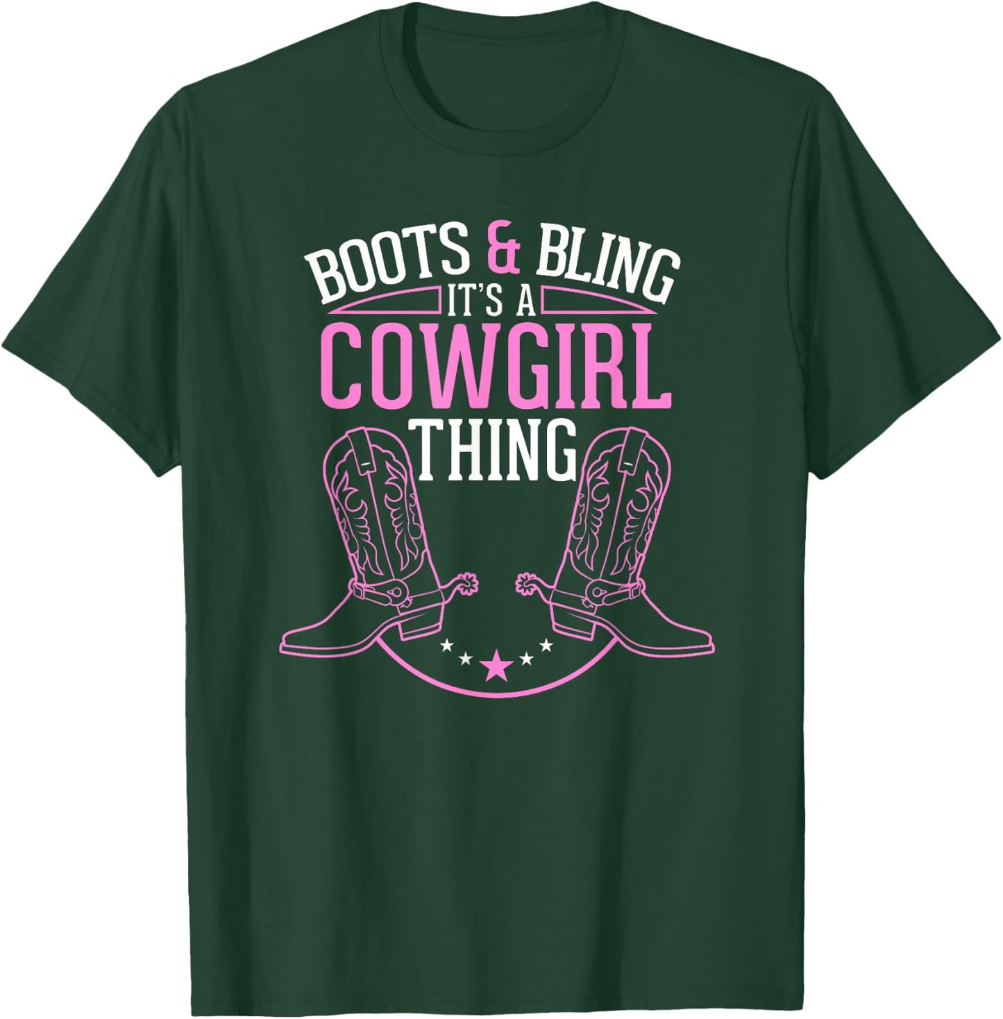 Cute Country Girl Boots Bling it's a cowgirl thing T-Shirt - T-Shirt | Forest