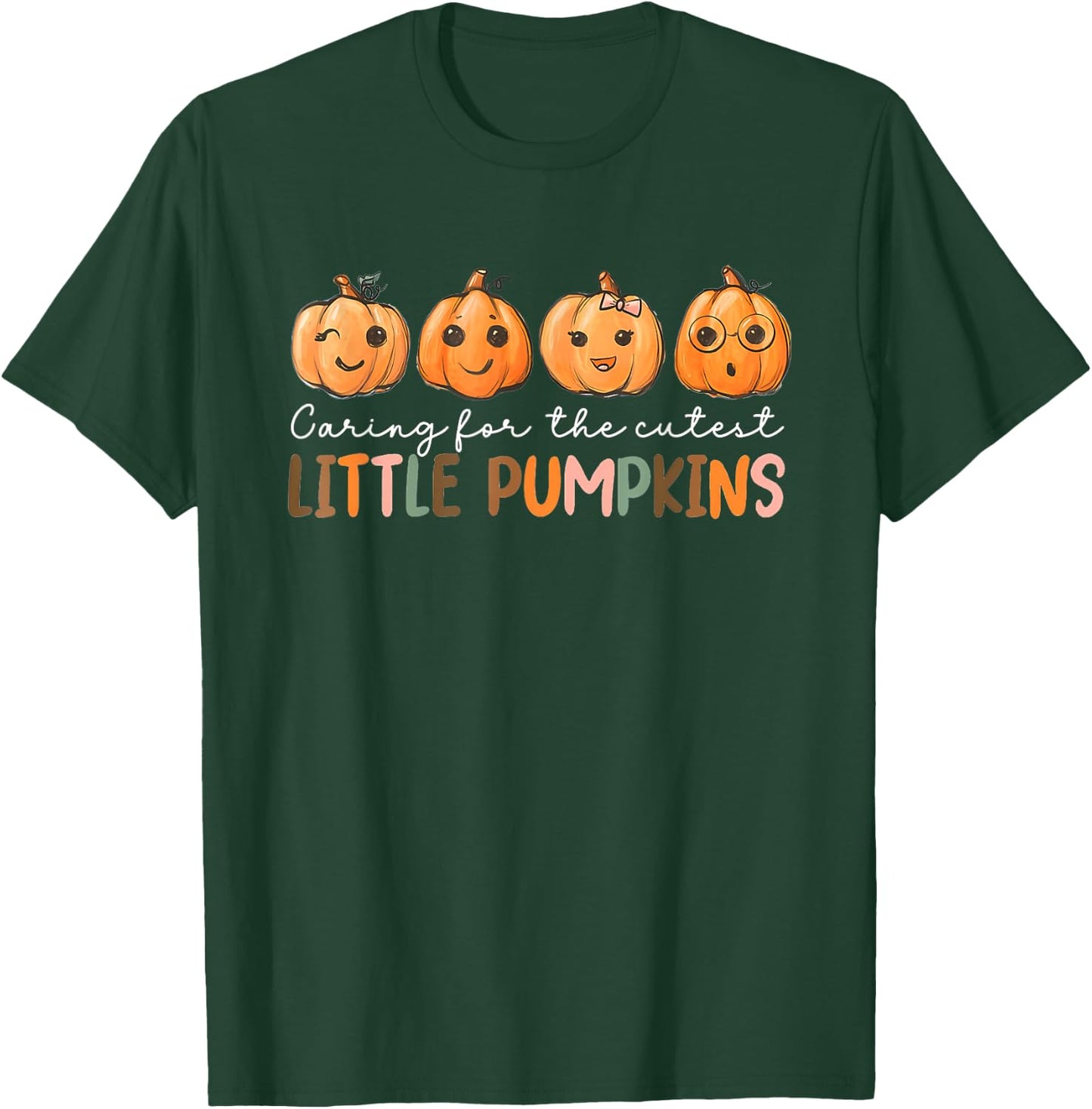 NICU Nurse Halloween Cutest Pumpkins Mother Baby Nurse Fall T-Shirt - T-Shirt | Forest
