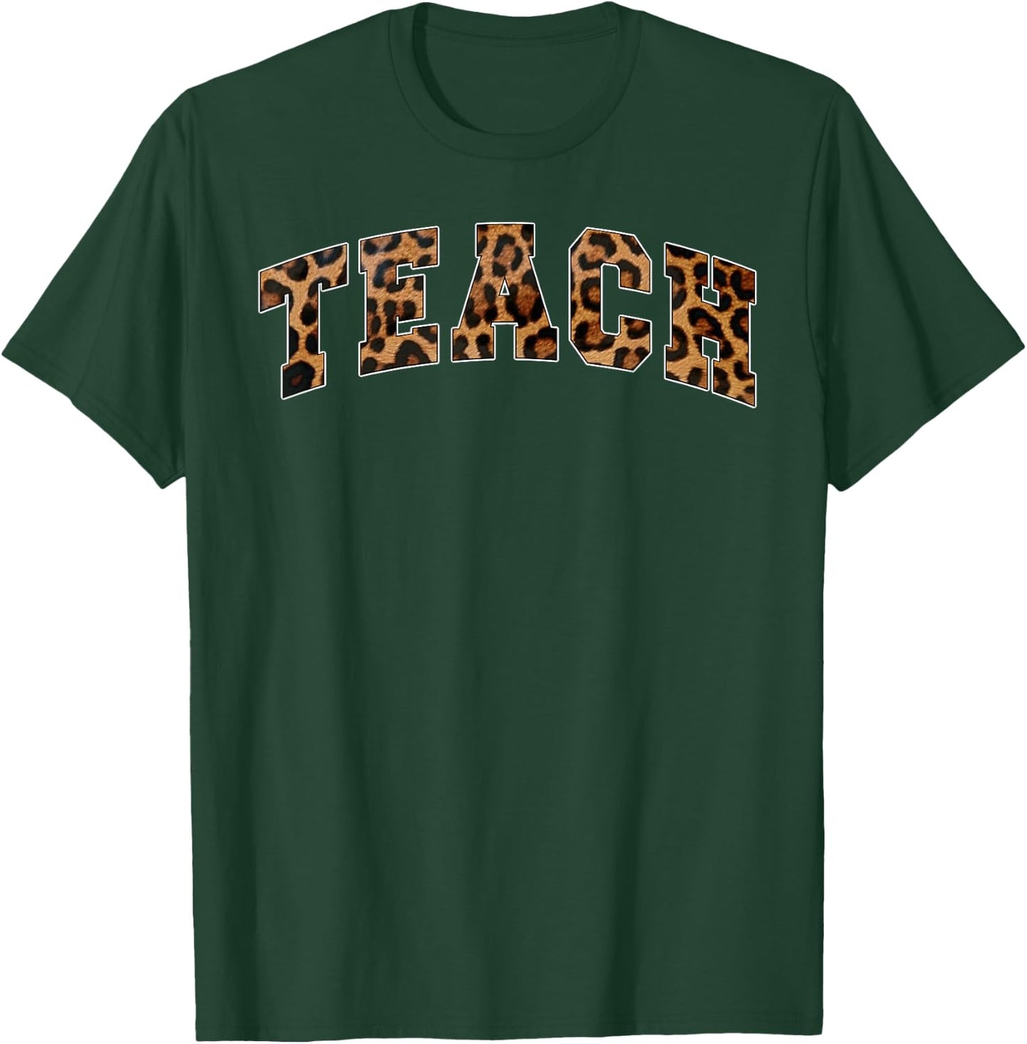 Teach Funny Teacher Inspirational Varsity Style Cougar Men Women T-Shirt - T-Shirt | Forest