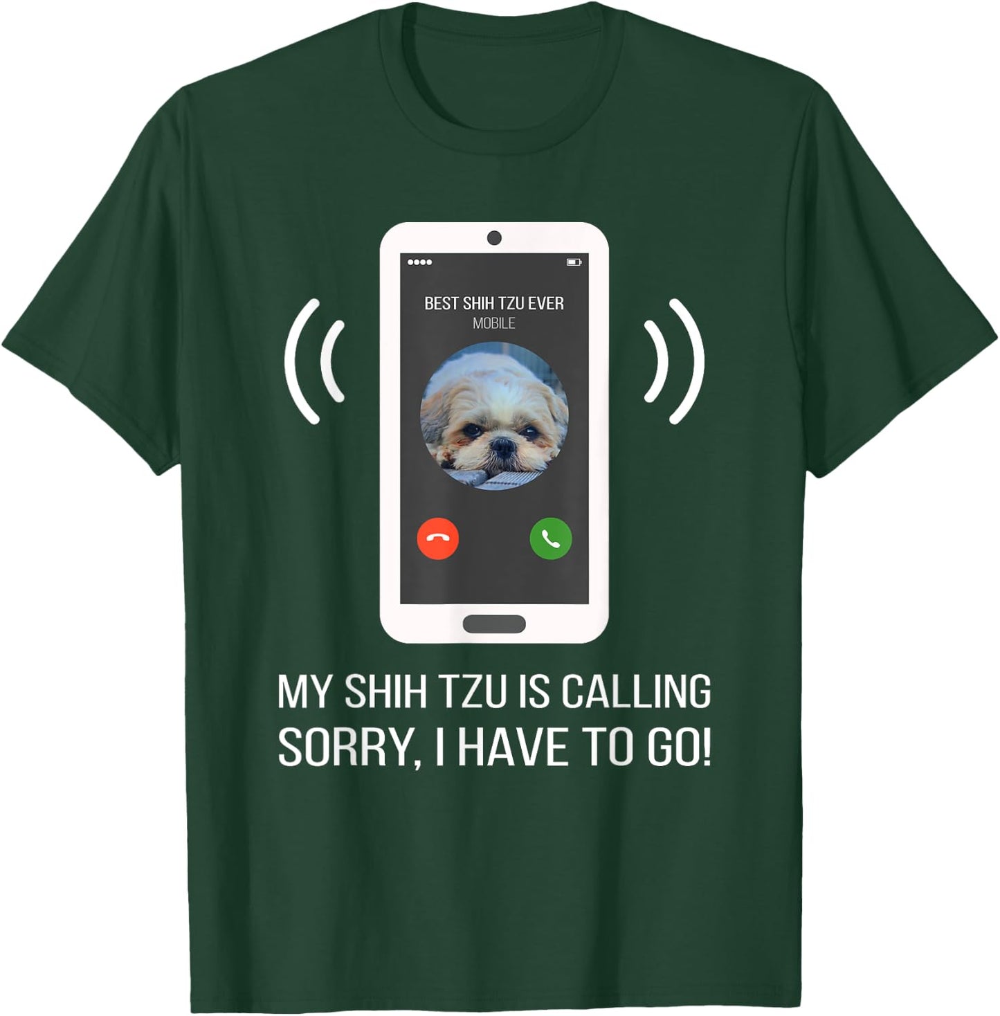 Funny Shih Tzu Dog Women Girls Kids T-Shirt - T-Shirt | Forest