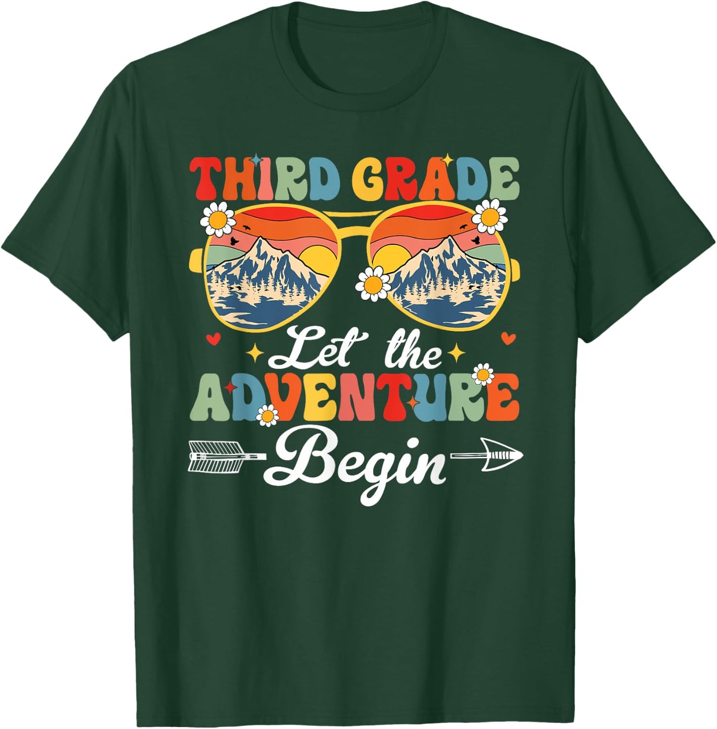 Let the 3rd Grade Adventure Begin Third Grade Teacher T-Shirt - T-Shirt | Forest