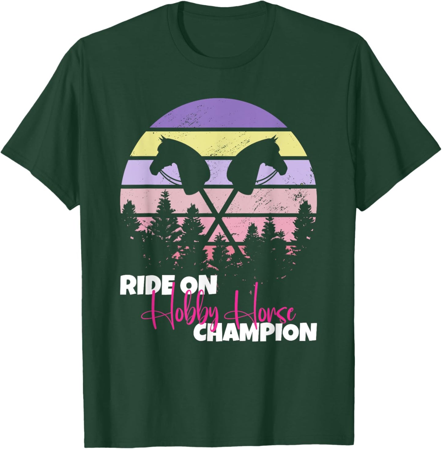Ride On Hobby Horse Champion hobby horse T-Shirt - T-Shirt | Forest