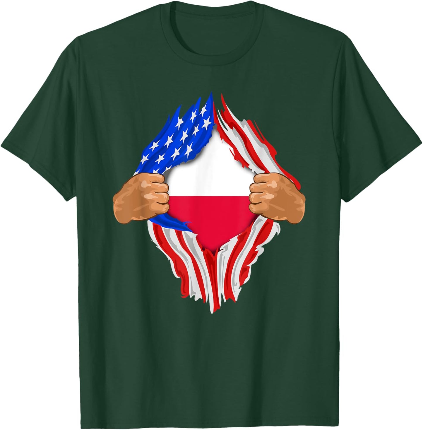 Polish Blood Inside Me | Poland Flag Gift T-Shirt - T-Shirt | Forest