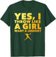 Cool Softball Design Girls Pitcher Softball Player T-Shirt - T-Shirt | Forest