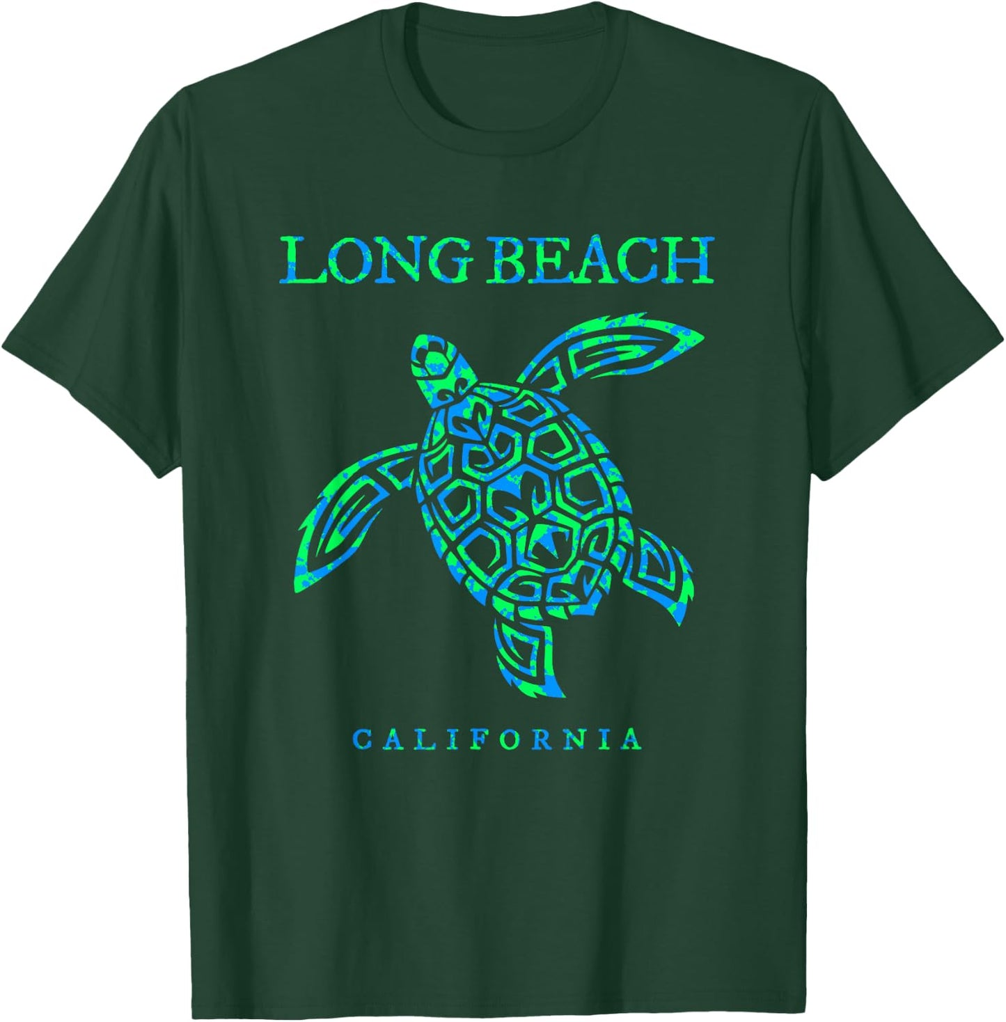 Long Beach California Sea Turtle Boys Girls Toddler Souvenir T-Shirt - T-Shirt | Forest