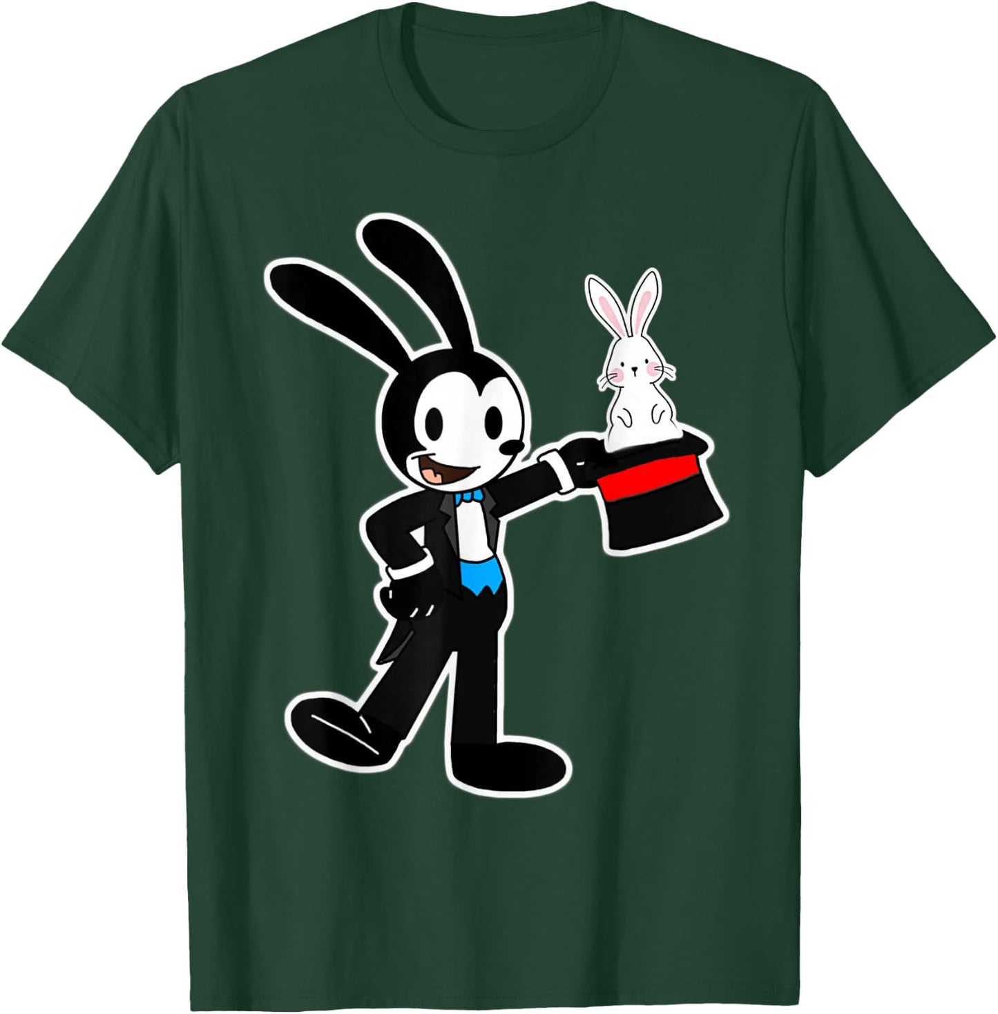 Oswald Rabbit Magician pulls Rabbit out of Hat T-Shirt - T-Shirt | Forest