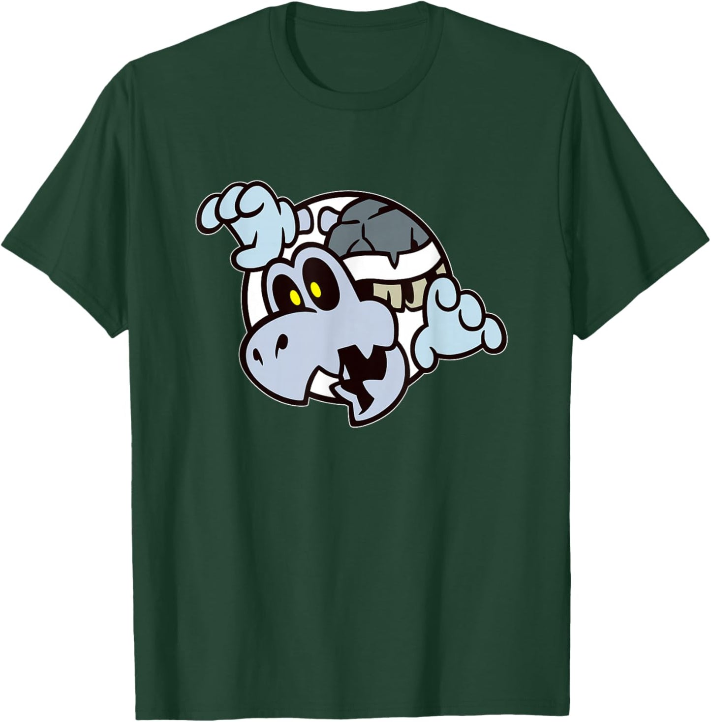 Super Mario Bros 3 Dry Bones Spooky Skeleton Front & Back T-Shirt - T-Shirt | Forest