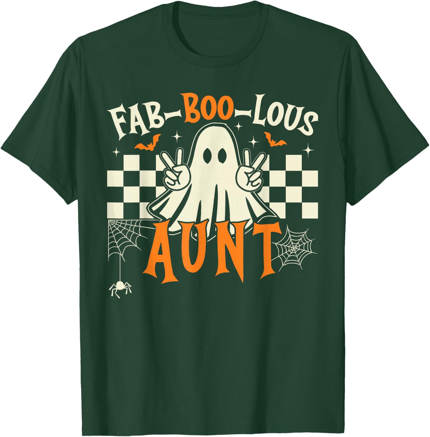 Fab Boo Lous Aunt Rero Ghost Spooky Auntie Halloween Costume T-Shirt - T-Shirt | Forest