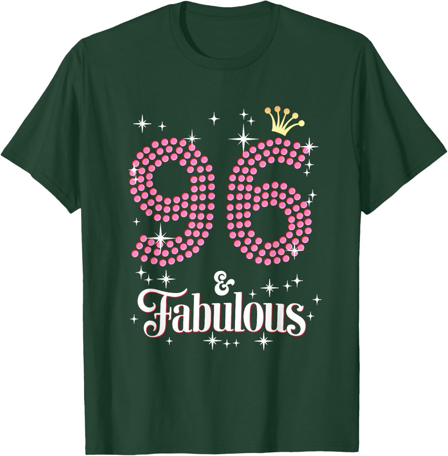 96 & Fabulous 96th Birthday Celebration For Ladies T-Shirt - T-Shirt | Forest