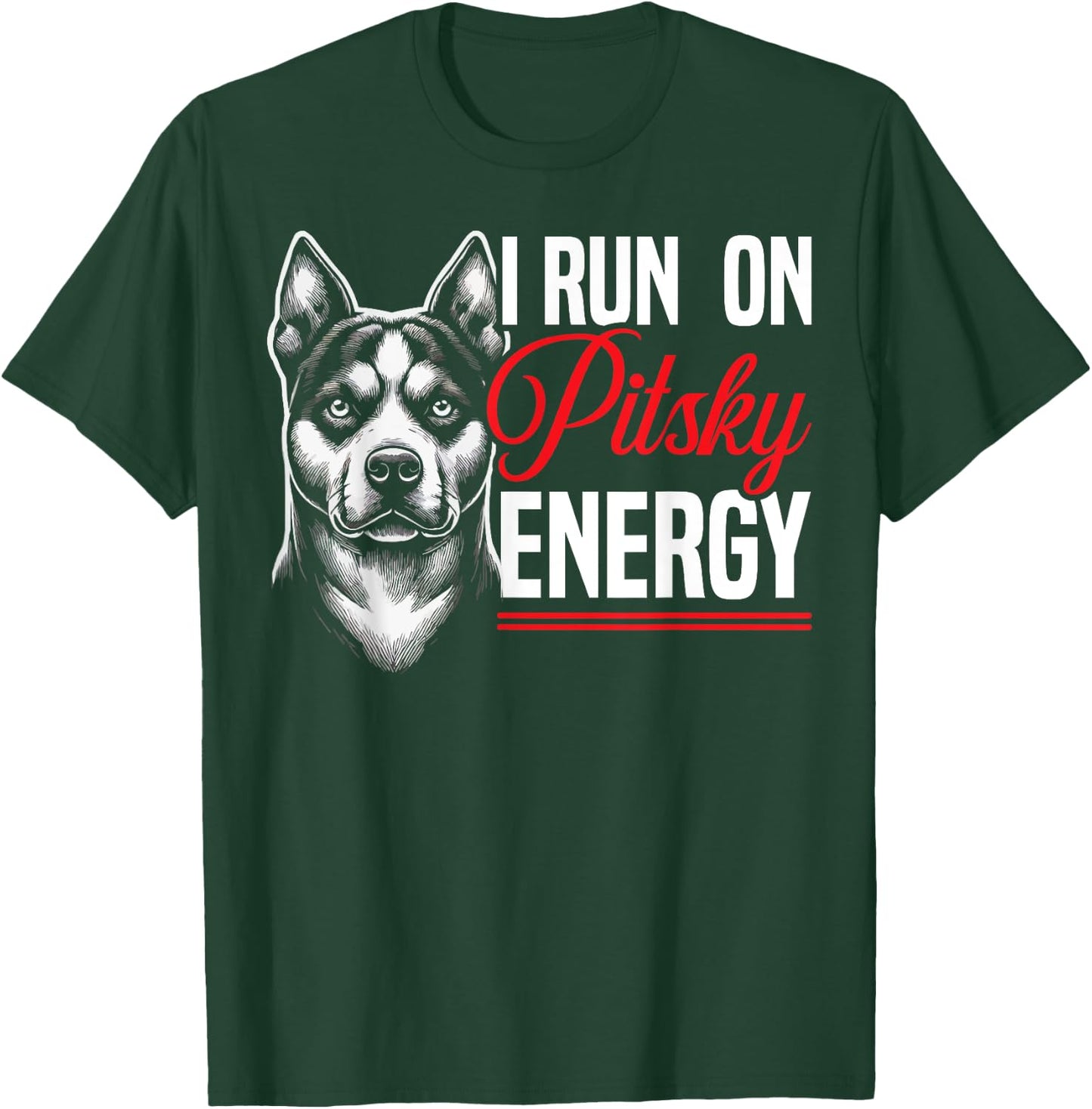 Pitsky Owner Dog Lover Puppy Pit Bull Siberian Husky Women T-Shirt - T-Shirt | Forest