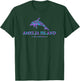 Amelia Island Florida Colorful Dolphin Girls Boys T-Shirt - T-Shirt | Forest