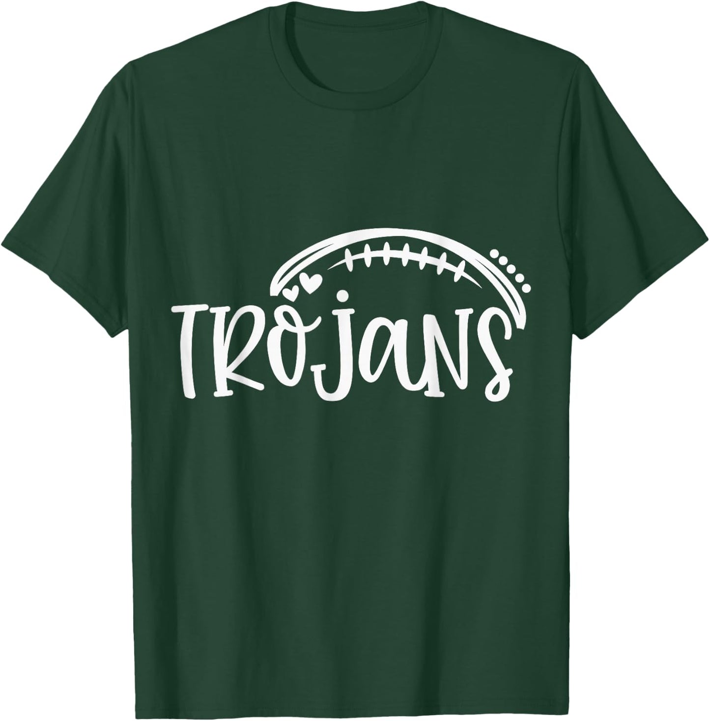 Trojans Pride Football School Spirit Game Day T-Shirt - T-Shirt | Forest
