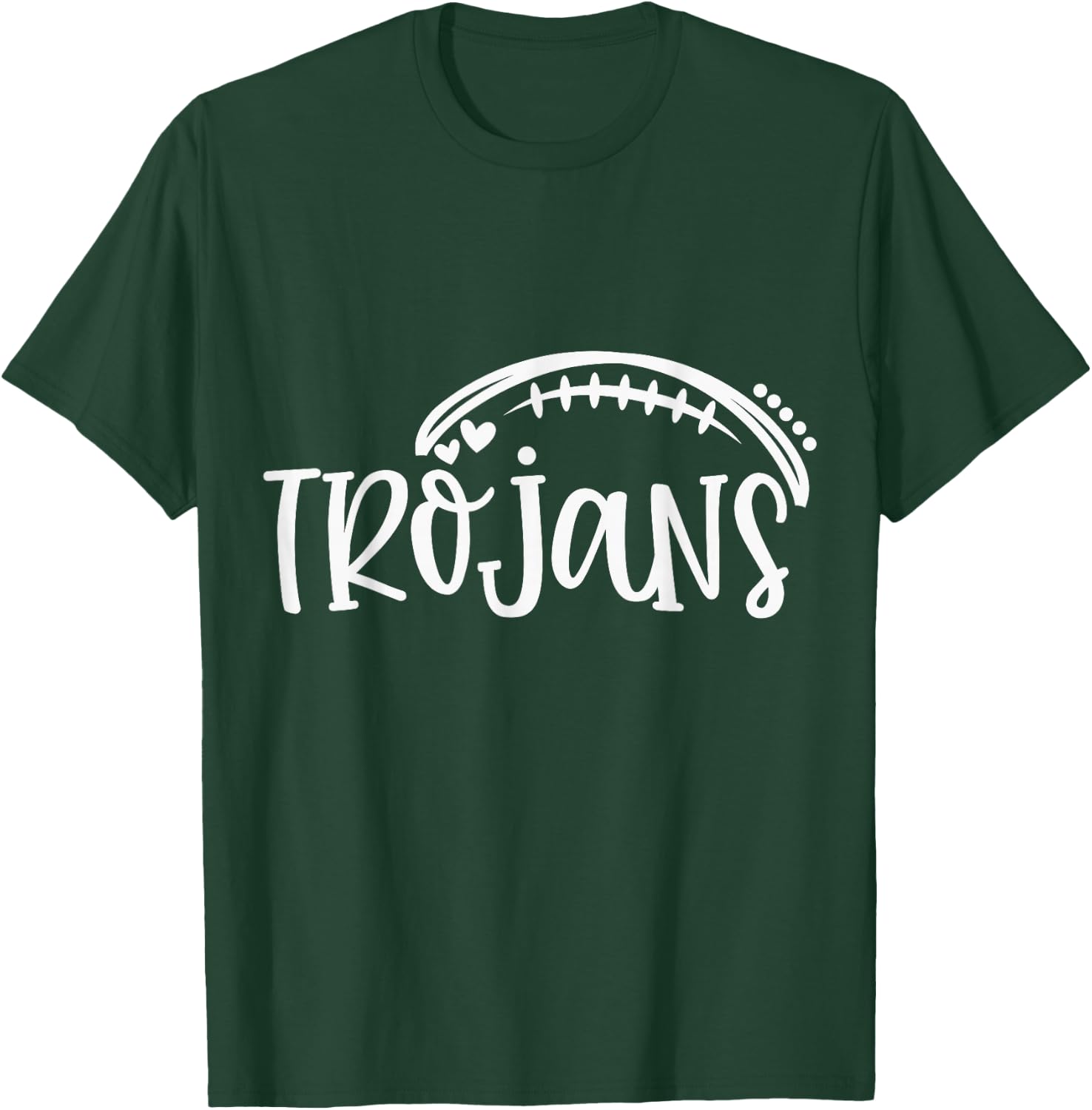 Trojans Pride Football School Spirit Game Day T-Shirt - T-Shirt | Forest