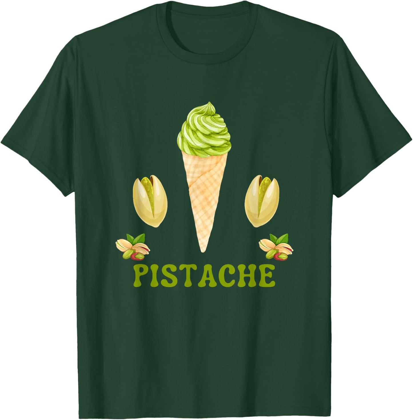 Pistachio Green Ice Cream Dried Fruits Pastry Chef Kitchen T-Shirt - T-Shirt | Forest
