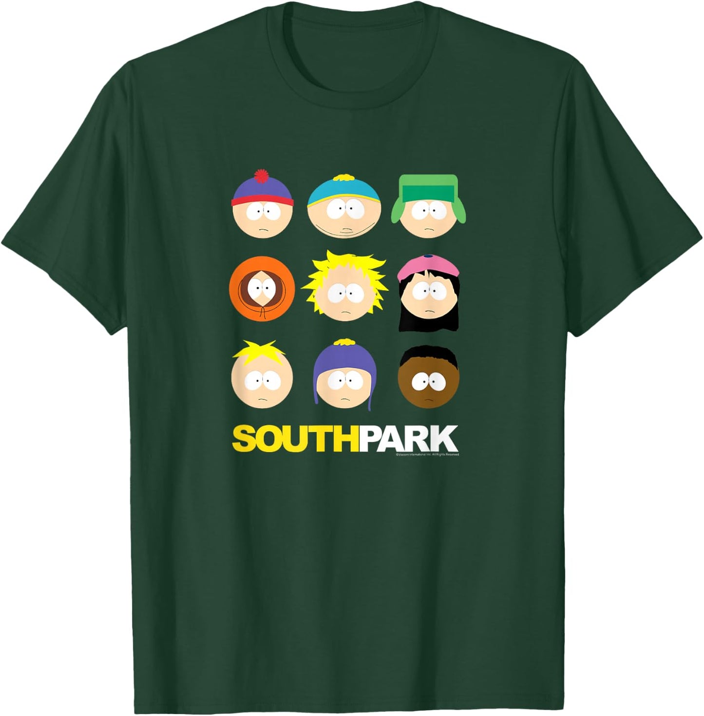 South Park - South Park Face Grid T-Shirt - T-Shirt | Forest