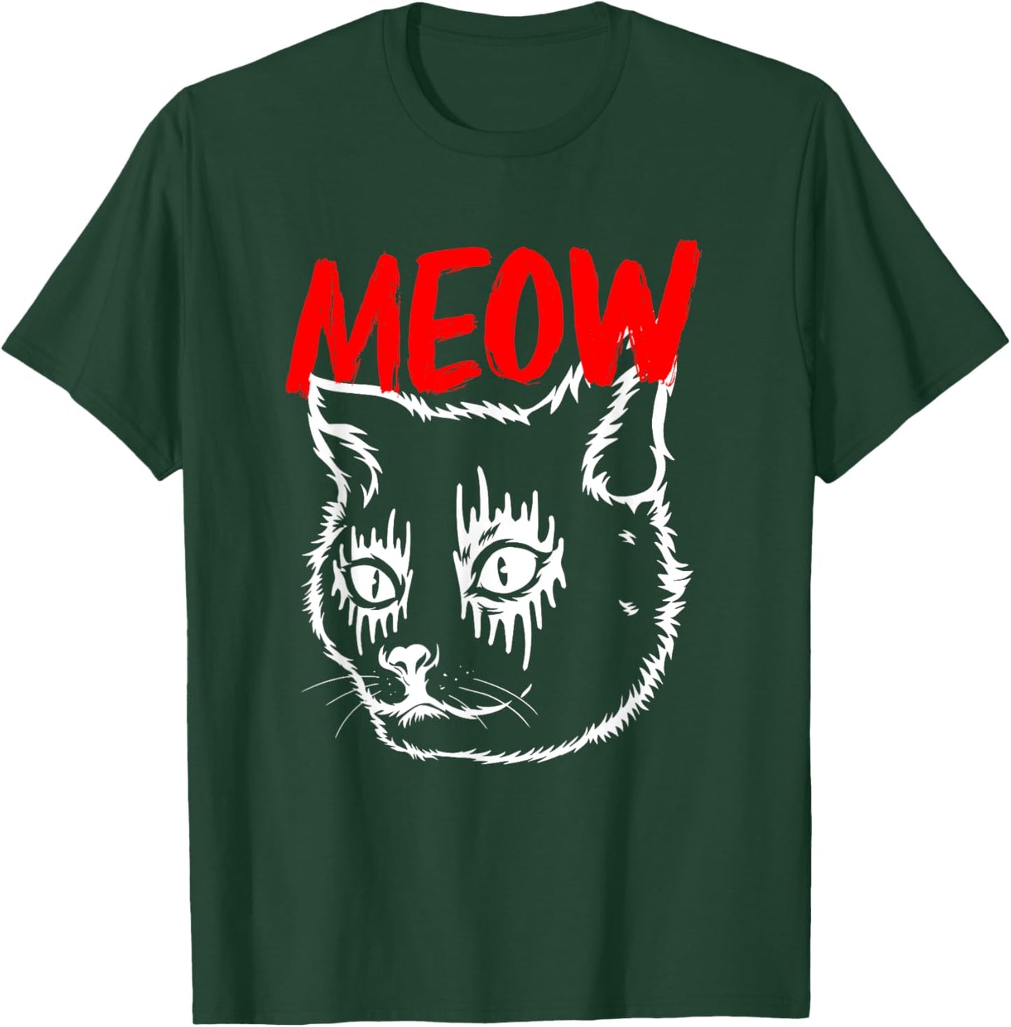 Heavy Metal Satanic Antichrist Meow Death Metal Cat Women Kids T-Shirt - T-Shirt | Forest