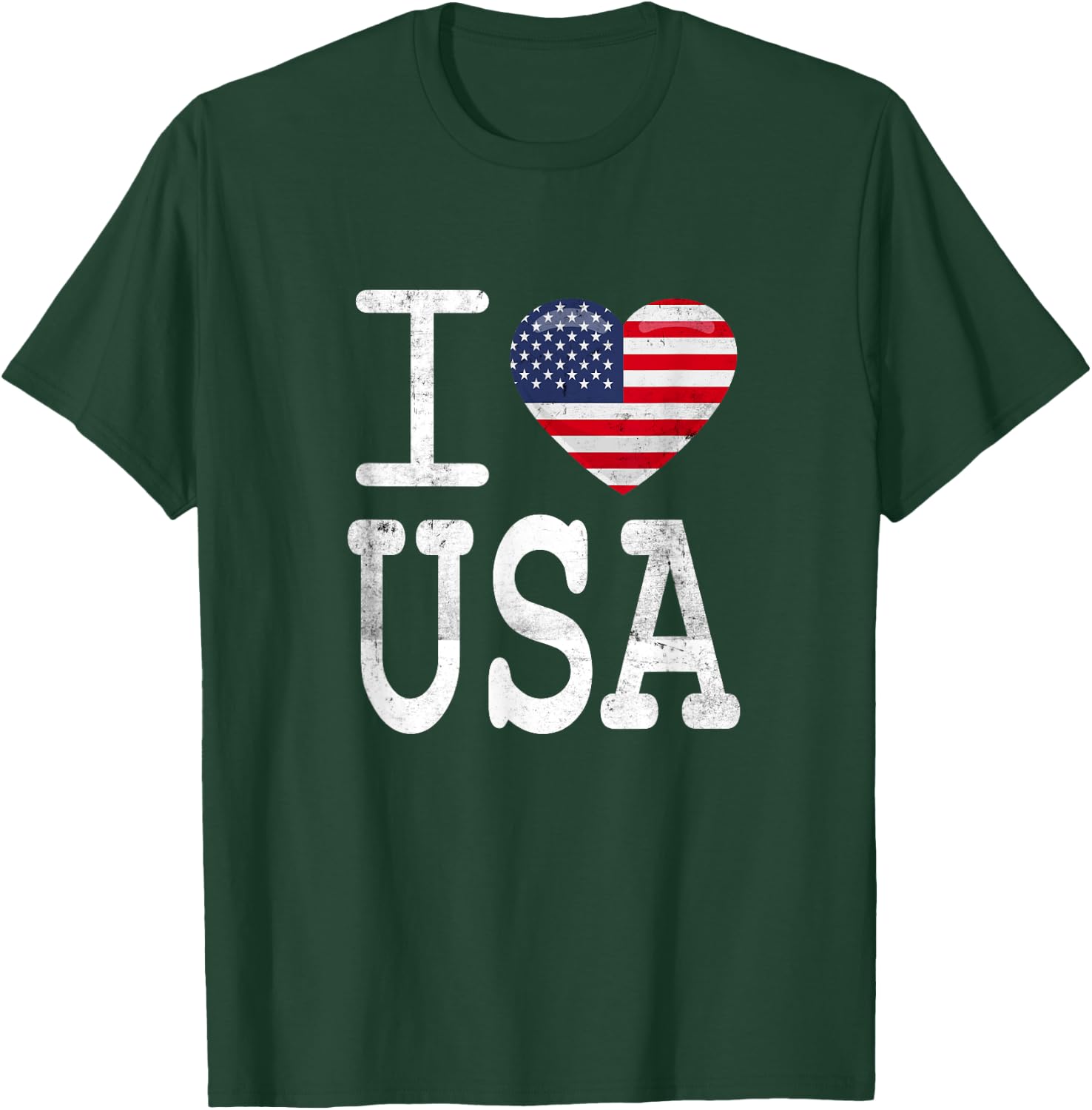 I Love USA America Heart T-Shirt - T-Shirt | Forest