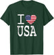 I Love USA America Heart T-Shirt - T-Shirt | Forest