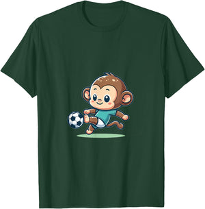 Cute Soccer Player Monkey T-Shirt - T-Shirt | Forest