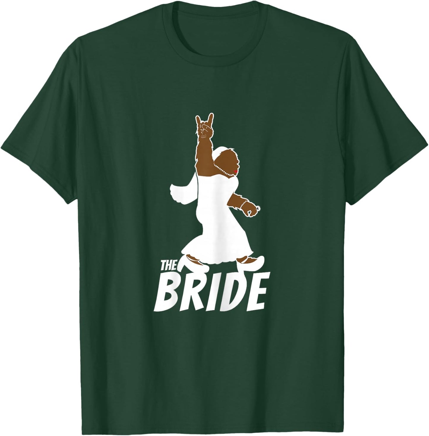 Funny Bigfoot Rock and Roll Wedding Party Gift Bride T-Shirt - T-Shirt | Forest