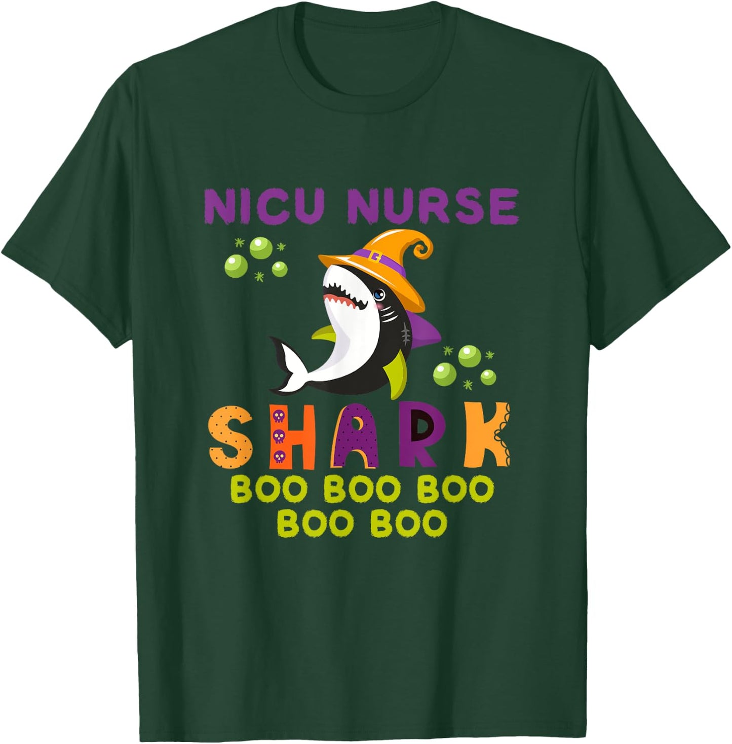 Nicu Nurse Shark Funny Halloween Outfit Costume T-Shirt - T-Shirt | Forest