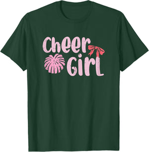 Cheerleading Cheer Girl Cheerleader Girls Kids Youth Women T-Shirt - T-Shirt | Forest