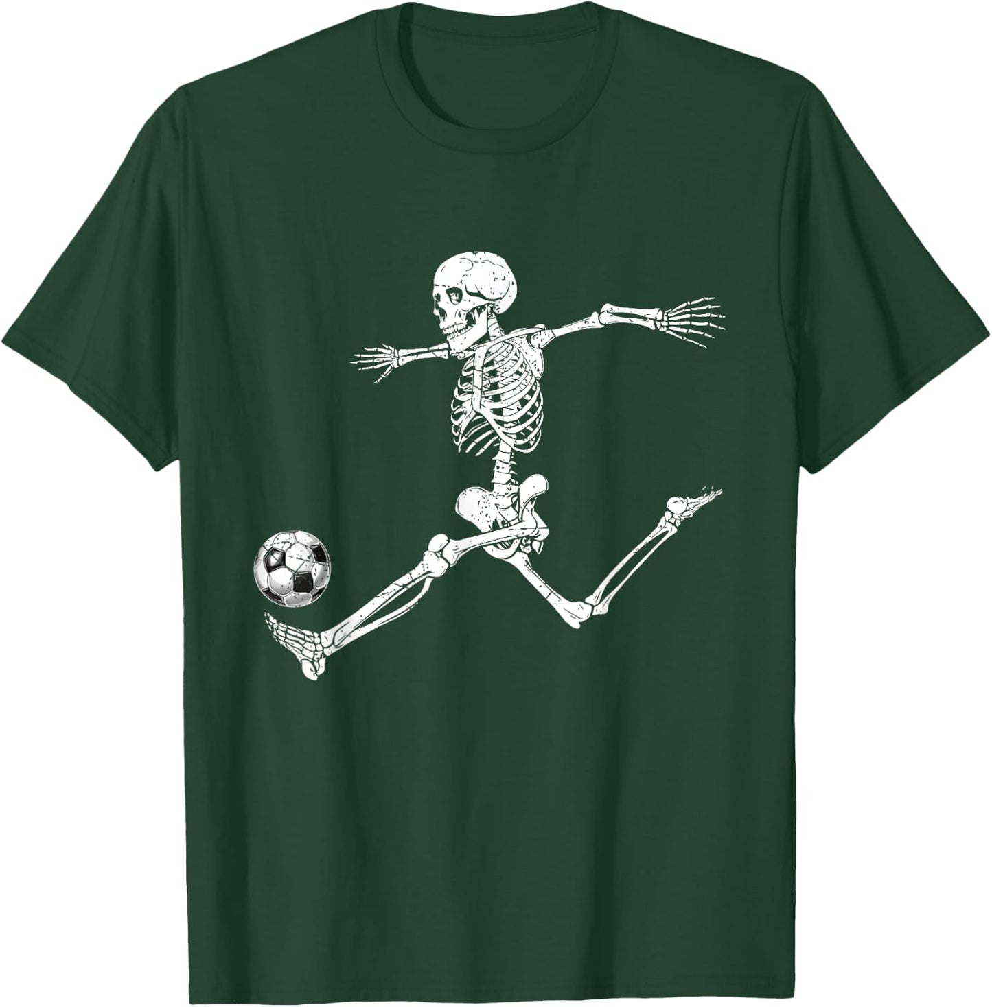 Soccer Skeleton Halloween Player Catcher Boys Kids T-Shirt - T-Shirt | Forest