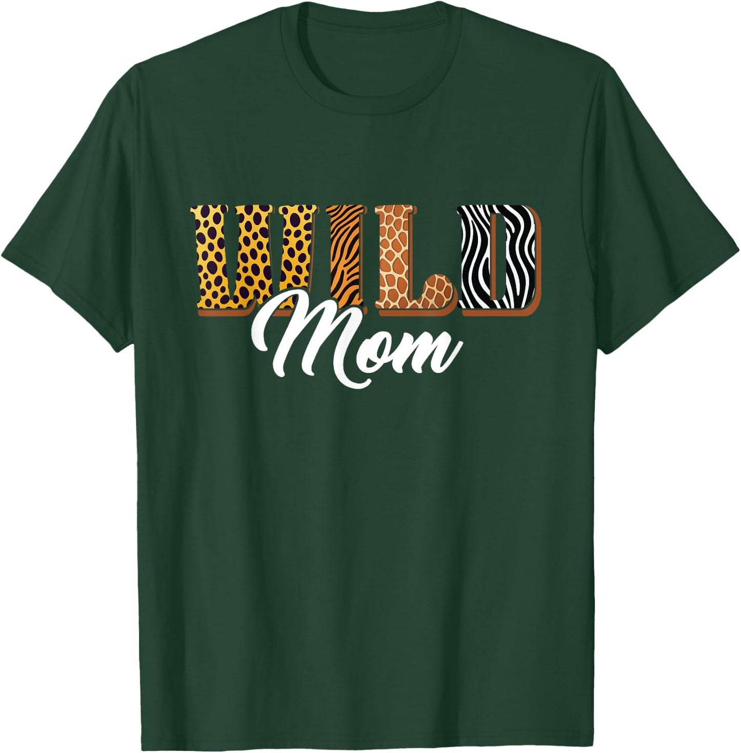 Wild Mom Zoo Safari Jungle Animal Birthday Matching Family T-Shirt - T-Shirt | Forest