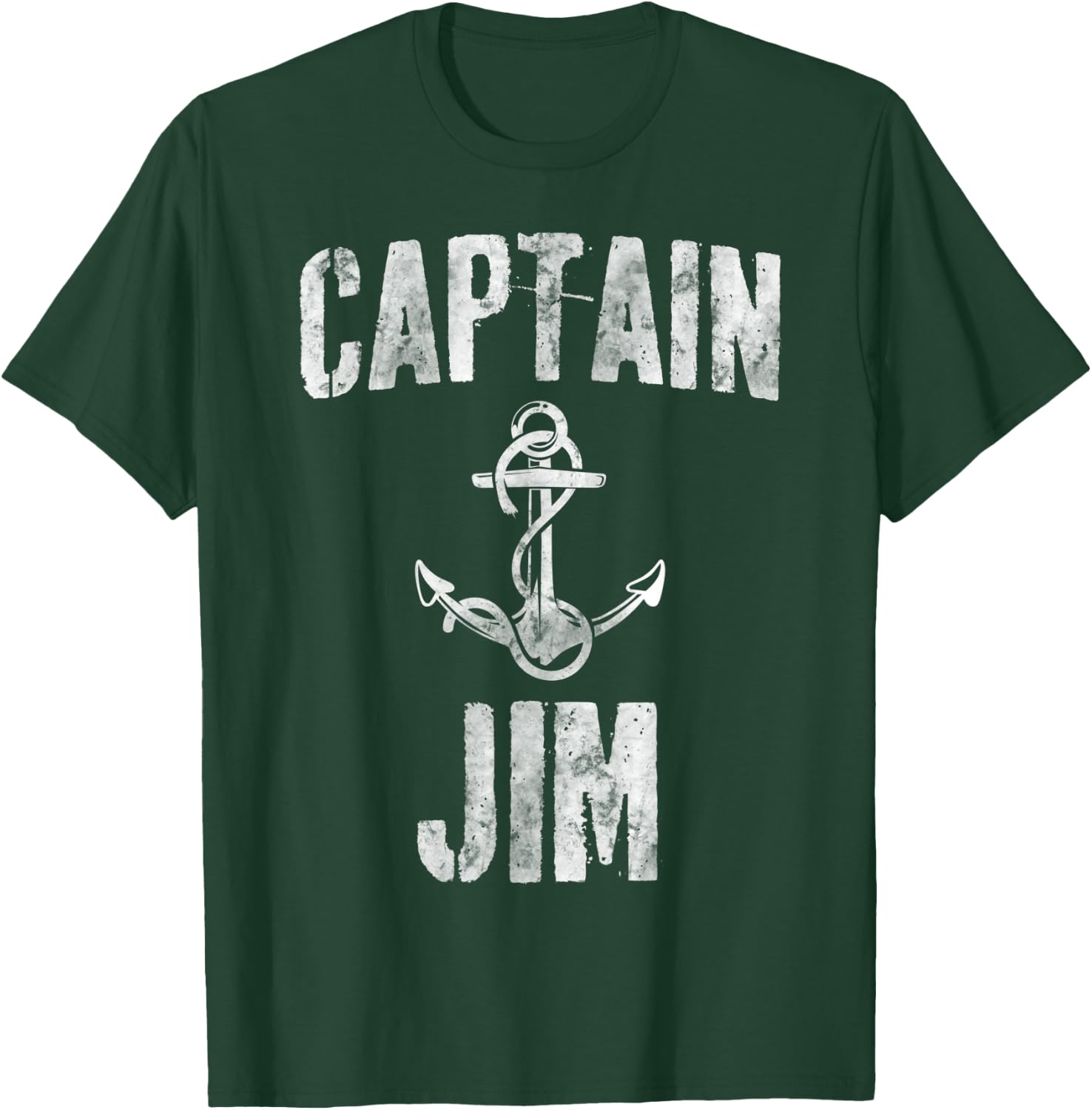 Funny Personalized Boating Shirt First Name Captain Jim T-Shirt - T-Shirt | Forest