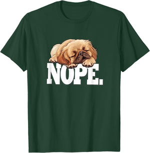 Kids Cute Cartoon Napping NOPE Pekingese Lover T-Shirt - T-Shirt | Forest