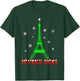 Joyeux Noel French Paris Eiffel Tower Merry Christmas Xmas T-Shirt - T-Shirt | Forest