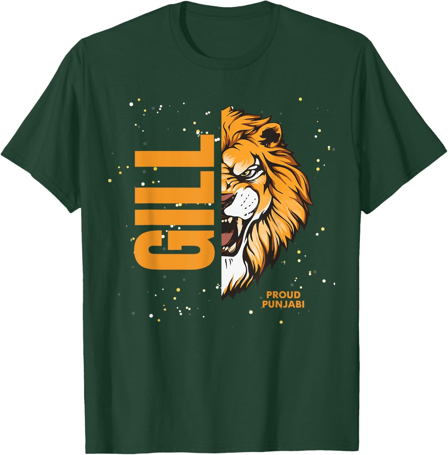 Sikh Punjab Proud Punjabi Gill Lion T-Shirt - T-Shirt | Forest