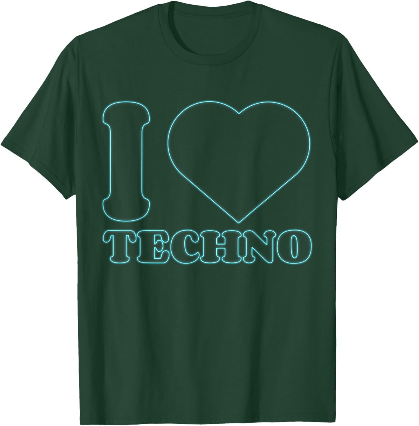 I Love Techno Stuff for Techno Music Lover | Techno T-Shirt - T-Shirt | Forest