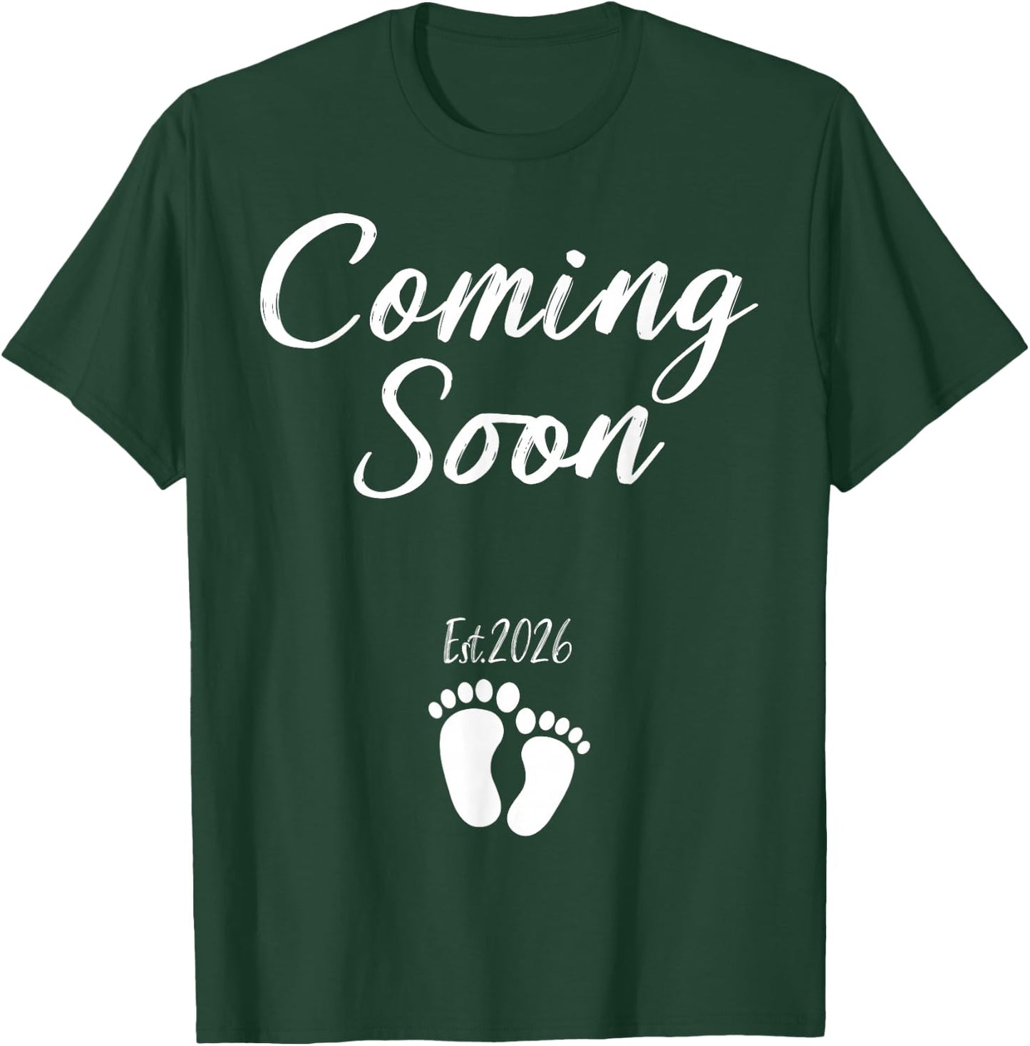 Coming Soon 2026 Pregnancy Announcement Mother's Day T-Shirt - T-Shirt | Forest
