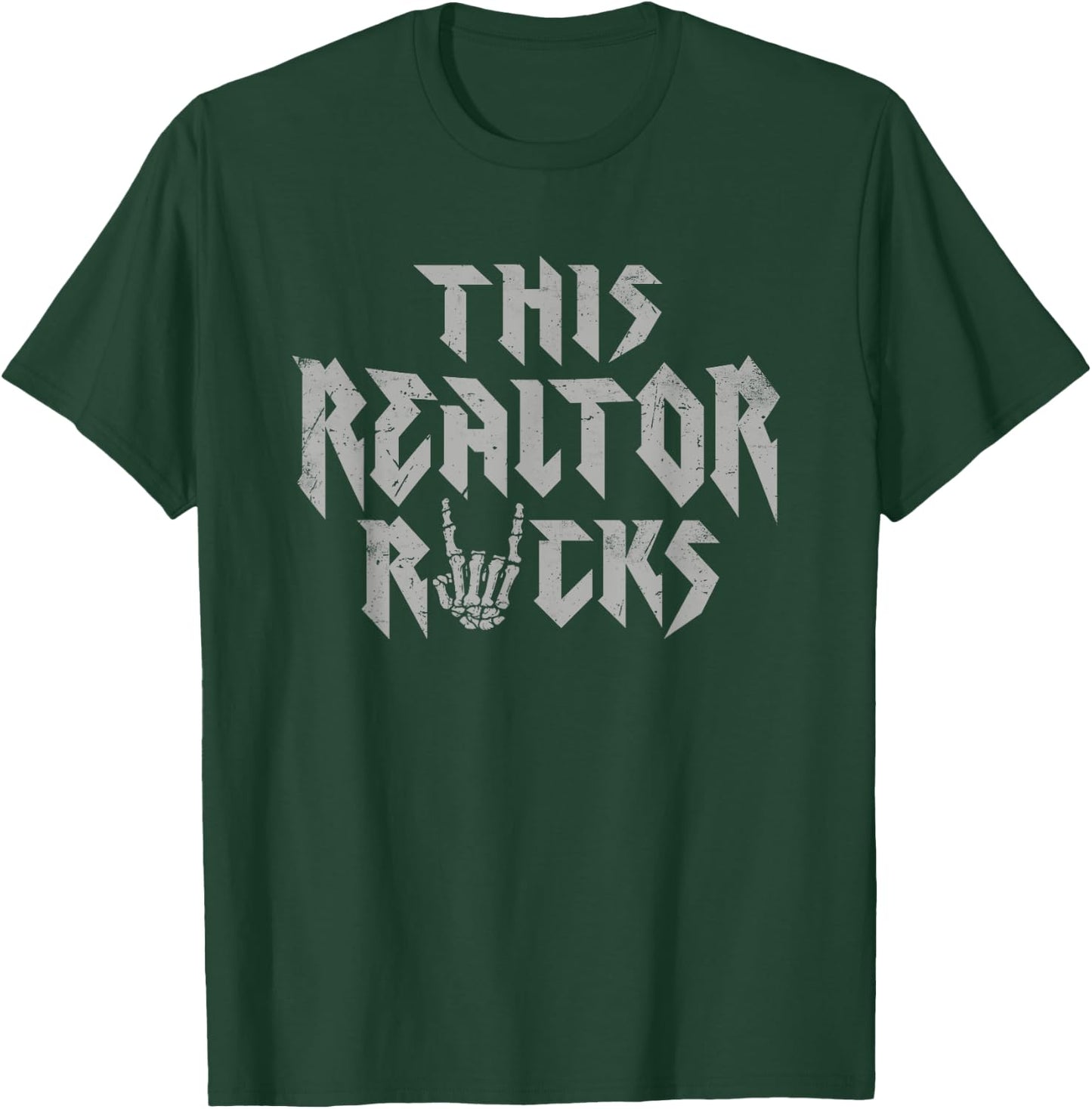 This Realtor Rocks Rock Music Lover Real Estate Agent T-Shirt - T-Shirt | Forest