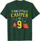 9th Birthday Little Camper Nine Years Old Camping Party T-Shirt - T-Shirt | Forest