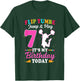 7th Birthday Cheerleading Girl 7 Year Old Cheerleader T-Shirt - T-Shirt | Forest